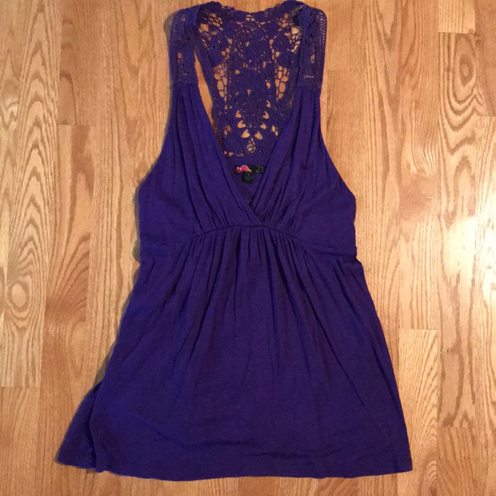 Laced racer back tank